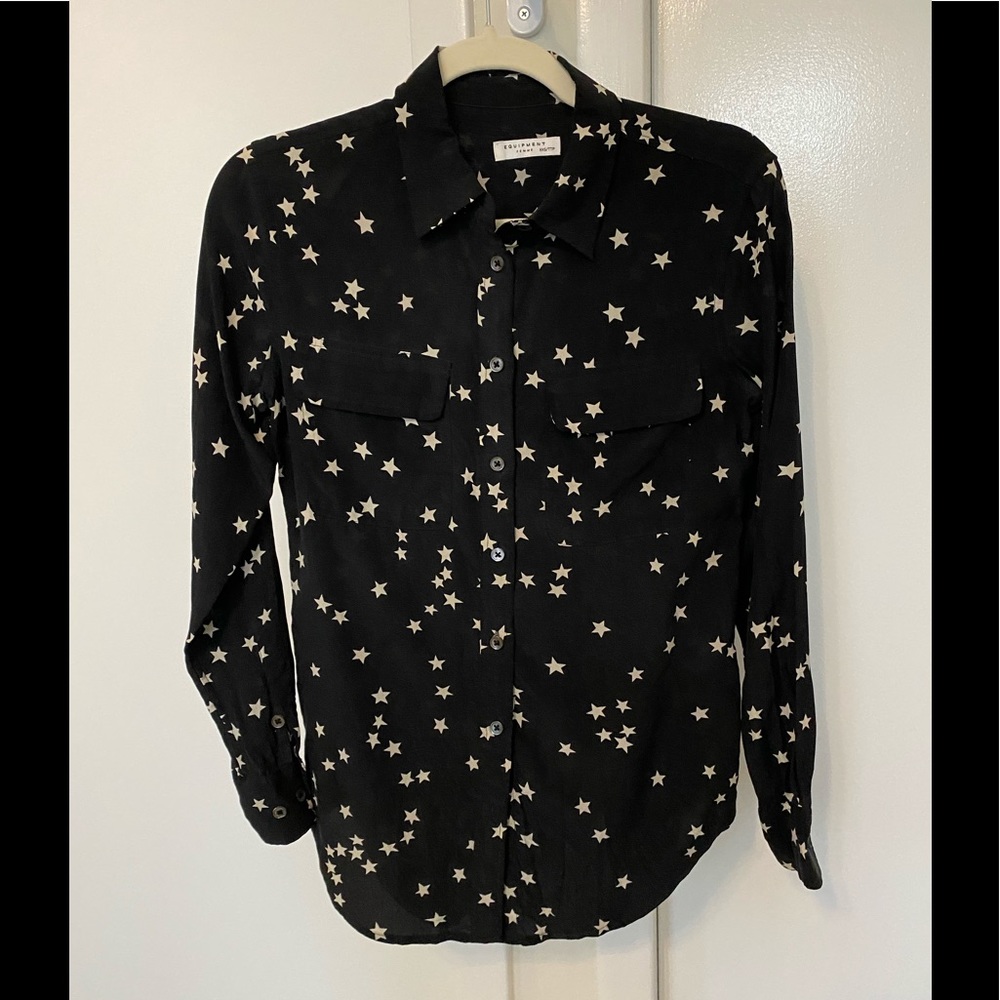 Equipment slim signature silk shirt
